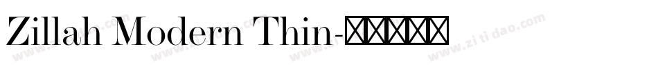 Zillah Modern Thin字体转换